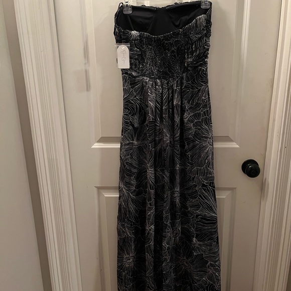 RETAIL $98 Jessica Simpson black and white strapless dress - Picture 5 of 7